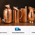 Hand Crafted  Pure Copper Water Bottle Drinkware and Storage Purpose at Best Price From Supplier Copper Bottles High Quality &ndash; Detail 11 | RedBlad