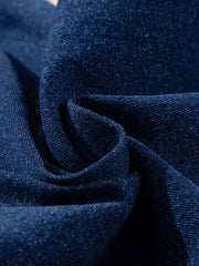 Snavsede blå Daily Fashion Straight Leg Mid-rise Shift Jeans - Miniatuur