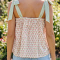 Gréng Blummen-gedréckte Knuetriemen Babydoll Tanktop - Foto 5