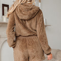 Pergament, Zip-up Hoodie, Zuchschnouershorts, Sherpa 2 Stéck Outfit - Foto 2