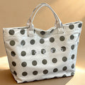 Farbe Schwarz Polka Dot Langlebige wasserdichte PVC-Tragetasche - Foto 2