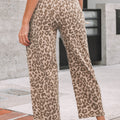 Sky Blue Leopard Print Barrel Leg Jeans - Foto 5
