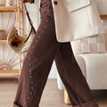 Dusk Blue Side Seam Rivet Detail Ankle Length Casual Jeans - Foto 6