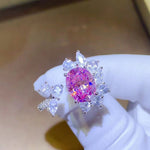 3 Carat Moissanite 925 Sterling Silver Open Ring | Redblad 18K Solid Gold & Certified Diamond Rings