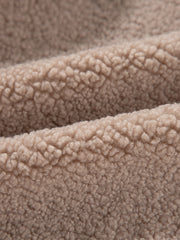 Chaqueta de invierno peluda con cremallera beige francesa clara - Miniatuur