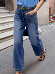 Bluing Mimimalist Patch Pocket Damjeans i skjorta - Dammode Bild 3 - Miniatuur