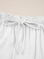 Light Grey Abstract Print Loose Drop Sleeve Hoodie Elastic Waistband 2pcs Pant Set - Miniatuur