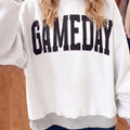 Sweat-shirt réversible à col montant gris clair MATCHDAY/FOOTBALL à double face imprimé - Foto 1