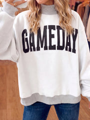 Sweat-shirt réversible à col montant gris clair MATCHDAY/FOOTBALL à double face imprimé - Miniatuur