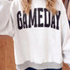 Sweat-shirt réversible à col montant gris clair MATCHDAY/FOOTBALL à double face imprimé
