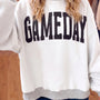 Sweat-shirt réversible à col montant gris clair MATCHDAY/FOOTBALL à double face imprimé