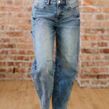 Dusk Blue Vintage Washed Seam Detail Shift Jeans - Foto 5