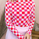 Roos Plaid Mesh Transparentes Langärmeloberteil