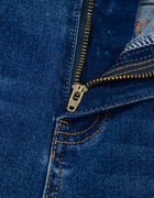 Sky Blue Tailored Seam Detail Womens Shift Jeans