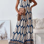 Paisley Print Spaghetti Strap Wide Leg Jumpsuit