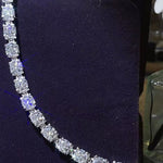 10 Carat Moissanite Platinum-Plated Bracelet | Redblad 18K Solid Gold & Certified Diamond Bracelets