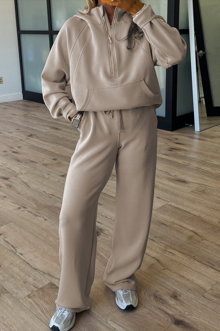 Jet Stream Demi-fermeture éclair avec manche à capuche Pantalon actif 2 pièces - Damesmode