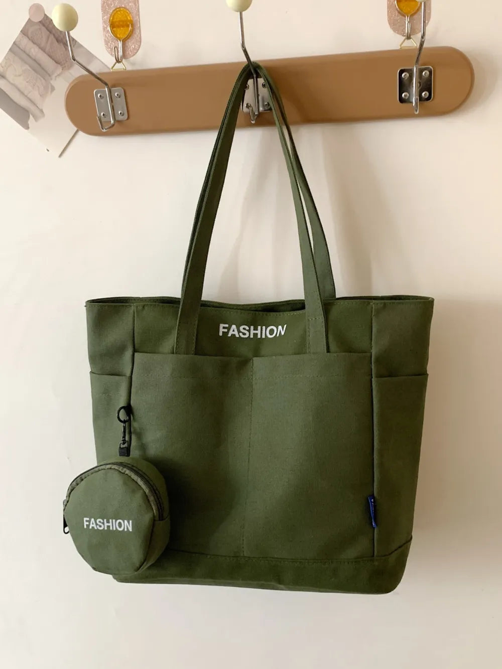 Canvas Tote Bag with Pouch - Luxe Damesmode & Kleding Collectie | Redblad Nederland