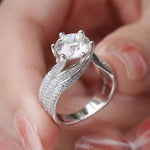5 Carat Moissanite 925 Sterling Silver Ring | Redblad 18K Solid Gold & Certified Diamond Rings