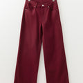 Coffee Loose Straight High Waist Solid Color Jeans - Foto 5