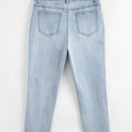 Beau Blue Mid Rise Ankle-Length Distressed Skinny Jeans - Damesmode Afbeelding 4 - Foto 4