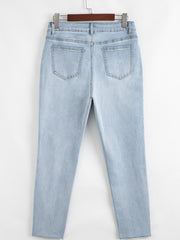 Jeans Skinny Skinny Beau Blue Mid Rise fino alle caviglie - Damesmode Afbeelding 4 - Miniatuur