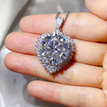 20 Carat Moissanite 925 Sterling Silver Pendant Necklace | Redblad 18K Solid Gold & Certified Diamond Necklaces