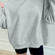 Grauer, einfarbiger Oversized Mock-Neck-Pullover
