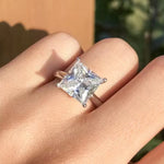 5 Carat Moissanite Solitaire Ring | Redblad 18K Solid Gold & Certified Diamond Rings