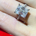 5 Carat Moissanite Platinum-Plated Ring | Redblad 18K Solid Gold & Certified Diamond Rings