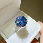 10 Carat 925 Sterling Silver Moissanite Ring | Redblad 18K Solid Gold & Certified Diamond Rings