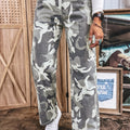 Vaqueros Shift de algodón con patrón de camuflaje verde - Foto 3