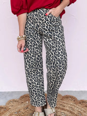 Jeans mit schwarzem Leopardenmuster – Damenmode Bild 3 - Miniatuur