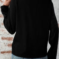 Black Collar Tab Sleeve Zip Up Flap Detail Jacket - Damesmode Afbeelding 2 - Foto 2