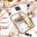 Brown BASEBALL  Chenille Letter Patch Game Day Stadium Clear PVC Cosmetic Bag - Damesmode Afbeelding 2 - Foto 2
