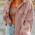 Chaqueta con capucha con cordón con solapa rosa - Foto 4