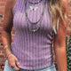 Phalaenopsis Slim Ribed Mineral Wash Tanktop