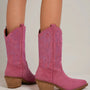 Beast Fashion Rhinestone Detail Point Toe Boots