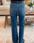 Sky Blue Tailored Seam Detail Womens Shift Jeans