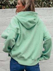 Hoodie Moonlight Jade Cabo Largo, Largo e Texturizado - Miniatuur