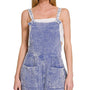 Zenana Woven Double Gauze Acid Washed Romper