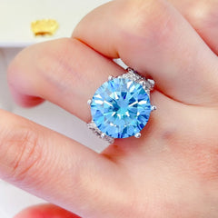 10 Carat Moissanite 925 Sterling Silver Ring