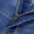 Beau Blue Tailored Center Seam Detail Straight Loose High Rise Jeans - Damesmode Afbeelding 6 - Foto 6