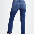 Himmelblå knurhåret vask rå kant med klippet jeans - Foto 5