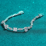 6.2 Carat Moissanite 925 Sterling Silver Bracelet | Redblad 18K Solid Gold & Certified Diamond Bracelets