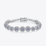 925 Sterling Silver 10.4 Carat Moissanite Bracelet | Redblad 18K Solid Gold & Certified Diamond Bracelets