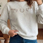 Graphic Round Neck Casual Sweatshirt