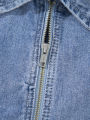 Beau Blue Locked, poches en métal à fermeture éclair, poches rivetées à manches longues - Damesmode Afbeelding 7 - Miniatuur