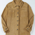 Lys fransk beige lap-lomme med knapper og fløjlsshacket - Foto 4