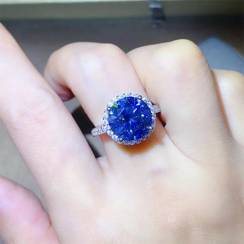 5 Carat Moissanite 925 Sterling Silver Ring | Redblad 18K Solid Gold & Certified Diamond Rings